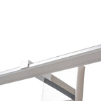 Lampada da toeletta lineare a LED dimmerabile cromata minimalista