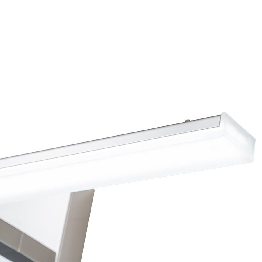 Lampada da toeletta lineare a LED dimmerabile cromata minimalista
