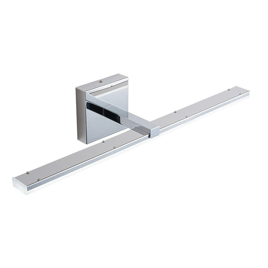 Lampada da toeletta lineare a LED dimmerabile cromata minimalista