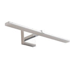 Lampada da toeletta lineare a LED dimmerabile cromata minimalista