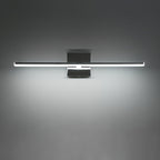 Lampada da toeletta lineare a LED dimmerabile cromata minimalista