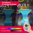 Tavolo da cocktail a LED Mixoy con colori cangianti, tavolo da vino luminoso ricaricabile, tavolo da pub senza fili, arredamento per la casa, patio, piscina