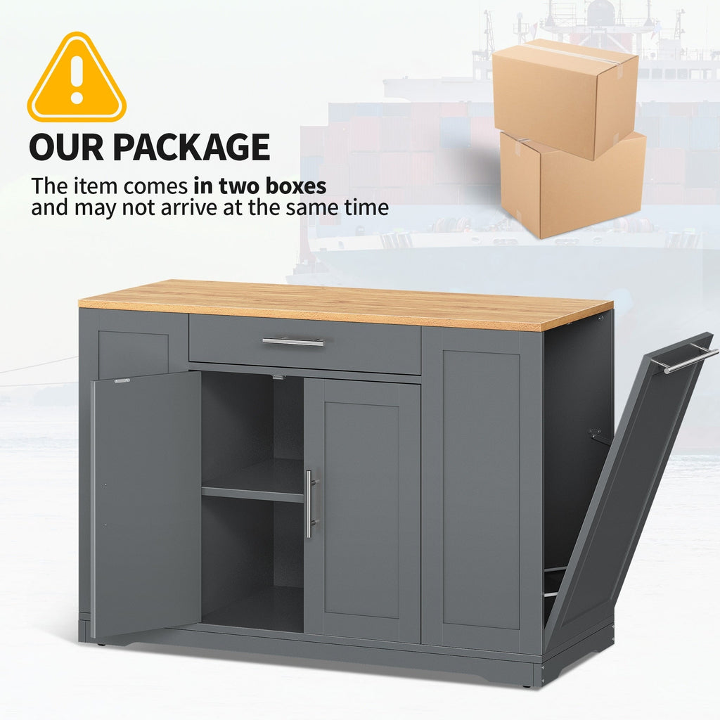 Carrello da cucina portatile con isola mobile da cucina Moasis da 53 pollici