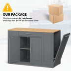 Carrello da cucina portatile con isola mobile da cucina Moasis da 53 pollici