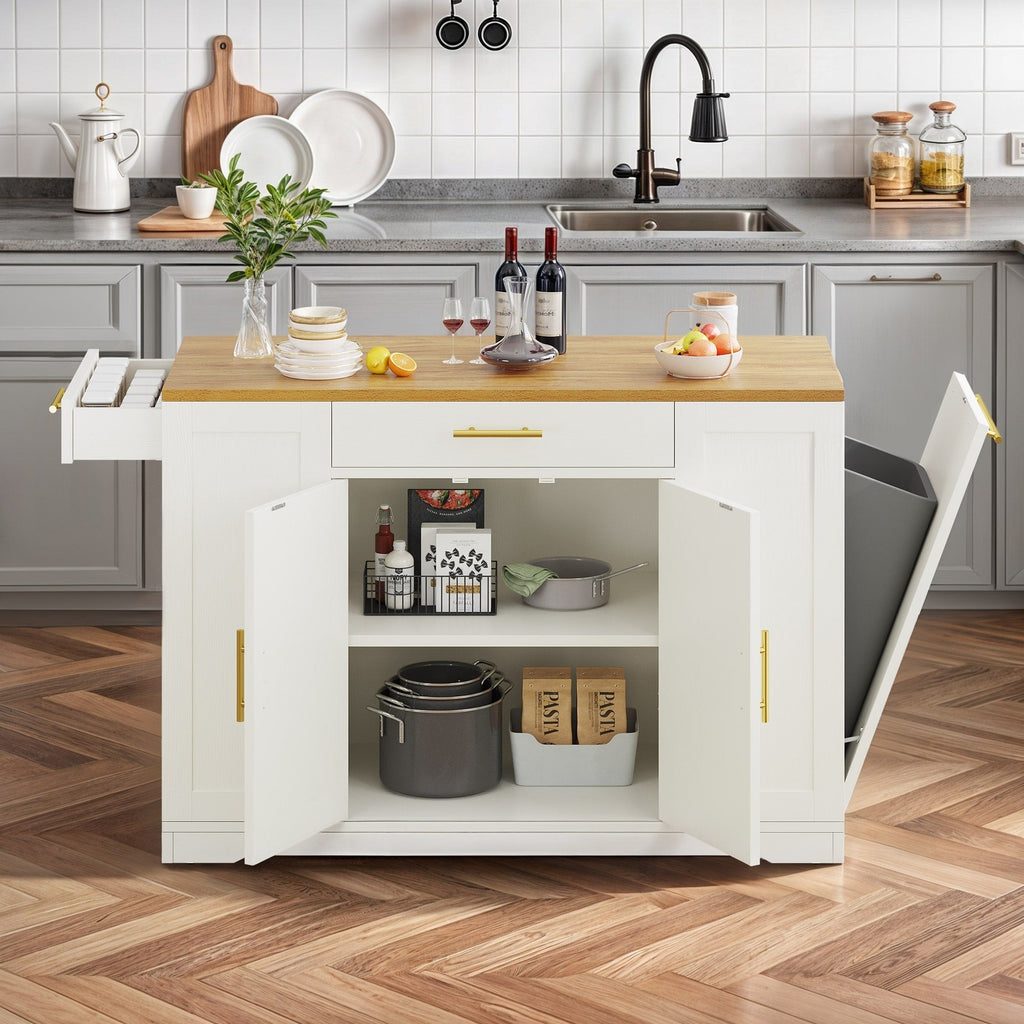Carrello da cucina portatile con isola mobile da cucina Moasis da 53 pollici