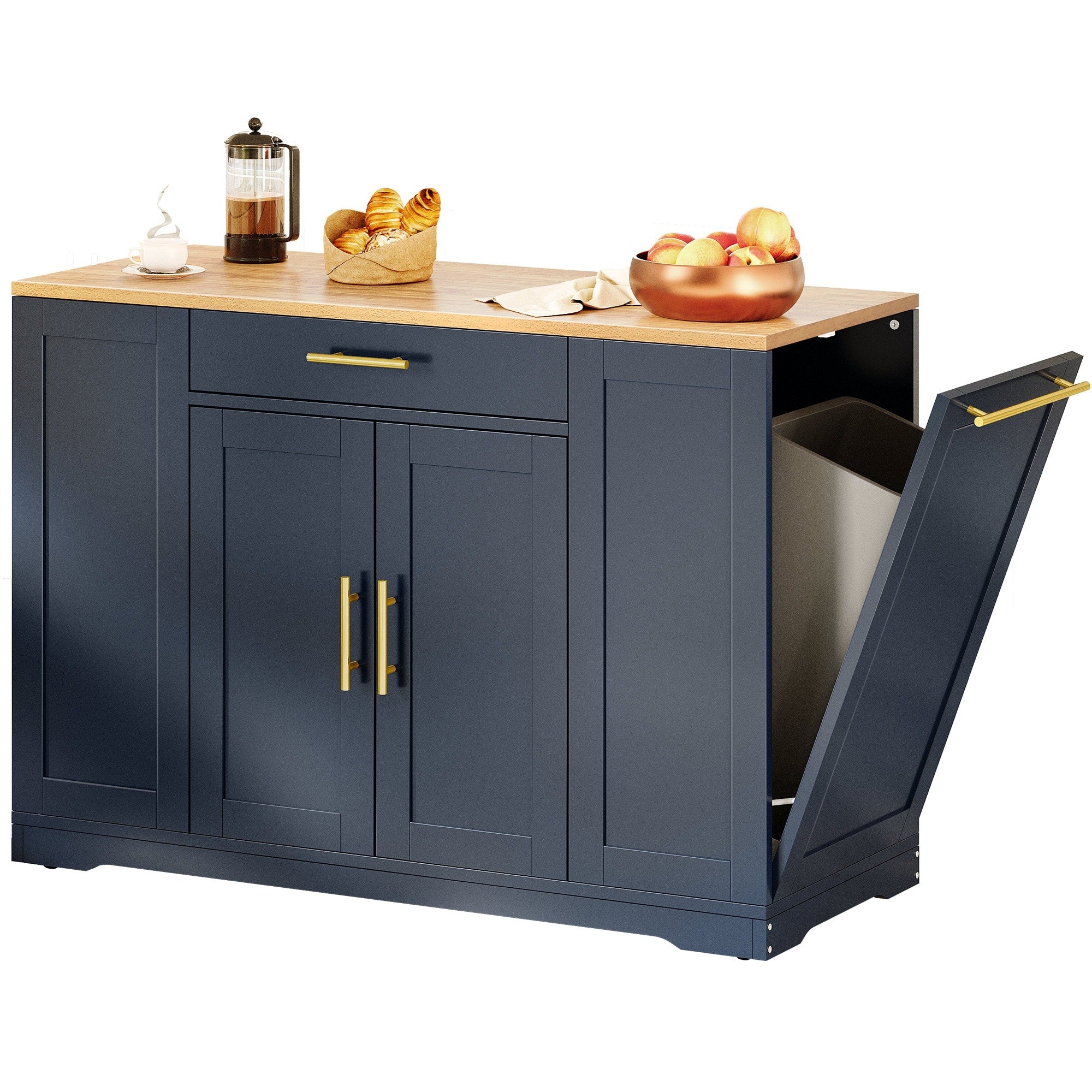 Carrello da cucina portatile con isola mobile da cucina Moasis da 53 pollici