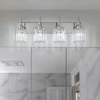 Applique da parete moderne con paralumi in cristallo dimmerabili per il bagno
