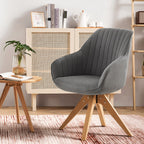 Poltrona girevole moderna Art Leon per ufficio domestico con gambe in legno