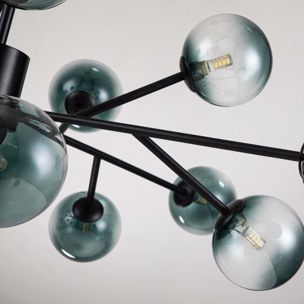 Lampadario moderno a forma di bolla Sputnik in nero o oro per sala da pranzo