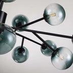 Lampadario moderno a forma di bolla Sputnik in nero o oro per sala da pranzo