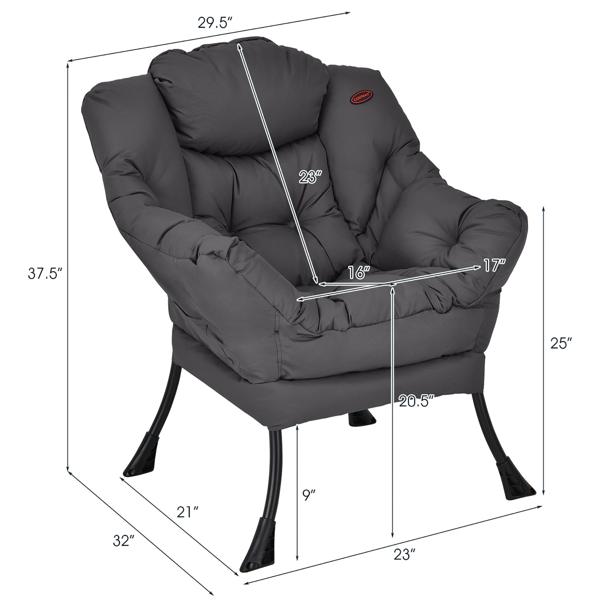 Poltrona moderna Lazy Chair Accent Lounge Chair Divano singolo