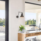 Set di 2 applique da parete moderne con braccio girevole regolabile e cablaggio elettrico