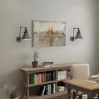 Set di 2 applique da parete moderne con braccio girevole regolabile e cablaggio elettrico