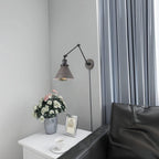 Set di 2 applique da parete moderne con braccio girevole regolabile e cablaggio elettrico