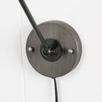 Set di 2 applique da parete moderne con braccio girevole regolabile e cablaggio elettrico