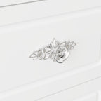Specchio da trucco pieghevole moderno bianco con illuminazione regolabile - 40,2x54,1