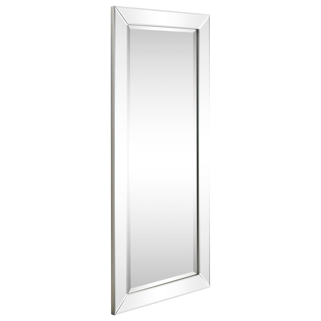 Specchio da parete rettangolare smussato trasparente HD per bagno, toeletta, specchi da camera da letto, 3 misure