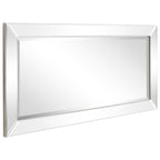 Specchio da parete rettangolare smussato trasparente HD per bagno, toeletta, specchi da camera da letto, 3 misure