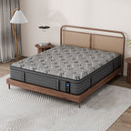 Materasso Modland Hybrid Medium Euro Top da 14 pollici, materasso a molle insacchettate in una scatola