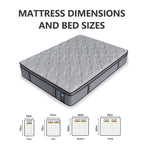 Materasso Modland Hybrid Medium Euro Top da 14 pollici, materasso a molle insacchettate in una scatola