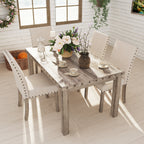 Set da pranzo Morden Fort Farmhouse con tavolo rettangolare e sedia, 5 pezzi