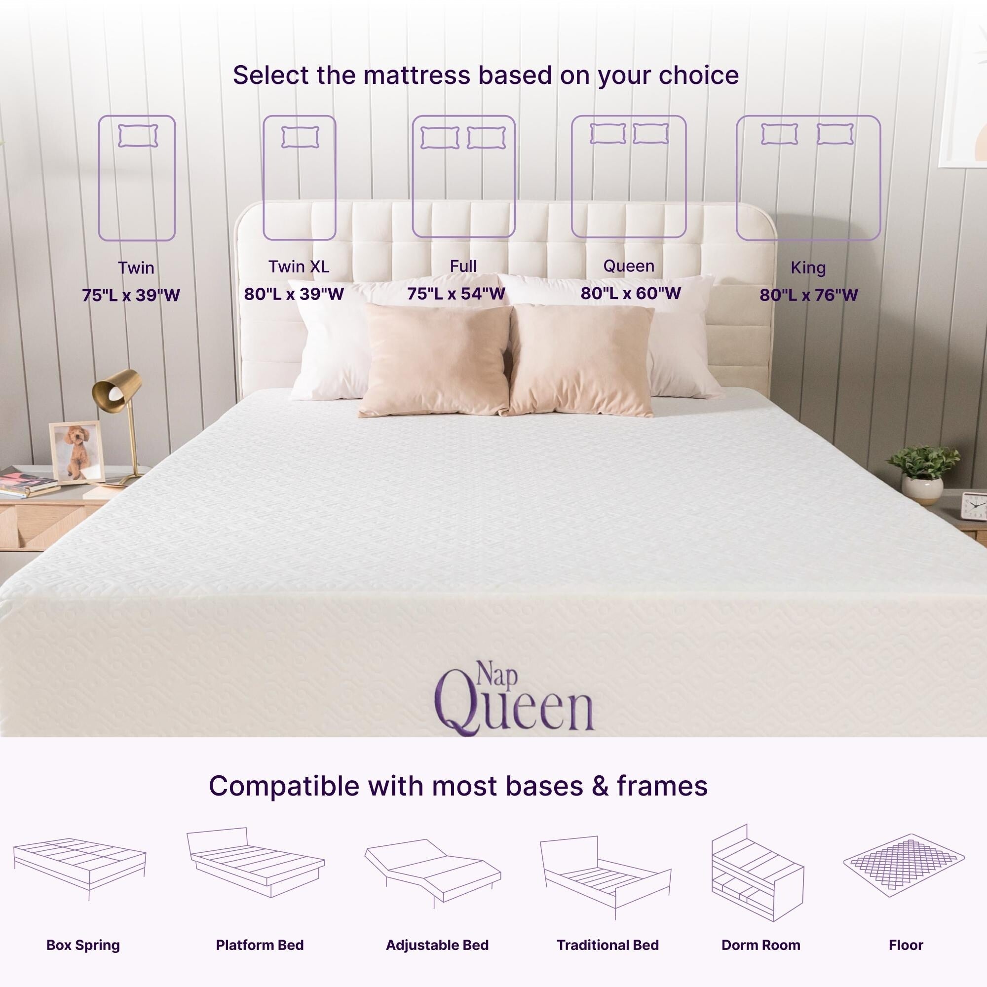 Materasso in memory foam con gel rinfrescante NapQueen Elizabeth 10
