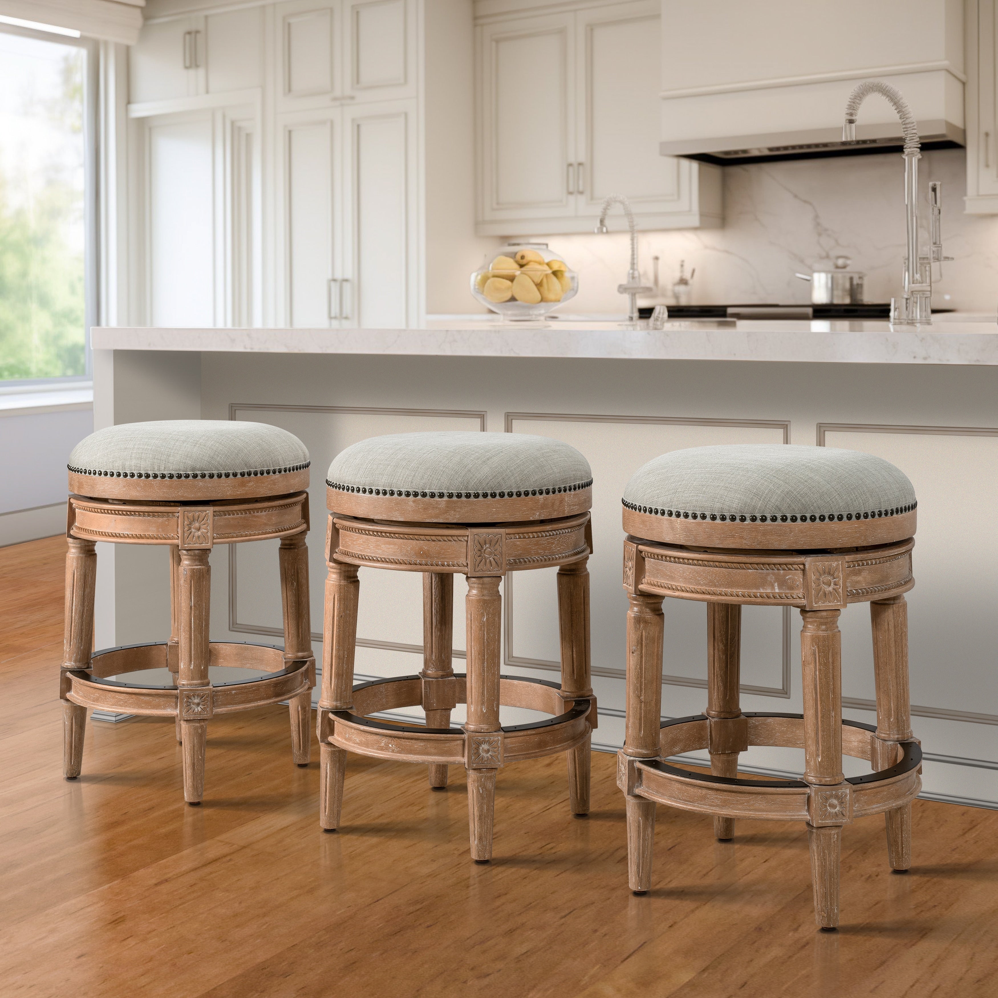 Sgabello da bar girevole senza schienale Chapman 26 per bancone New Ridge Home Goods - Altezza bancone