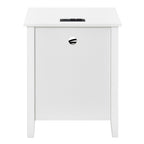 Set di 2 comodini con stazione di ricarica, tavolino laterale con 2 cassetti, porte USB e prese, comodino