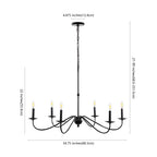 Lampadario a LED in ferro a 6 luci da 34,75 pollici, di JONATHAN Y