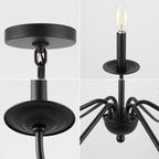 Lampadario a LED in ferro a 6 luci da 34,75 pollici, di JONATHAN Y