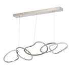 Lampadario a LED in acciaio inossidabile di lusso nordico con luci a sospensione per sala da pranzo