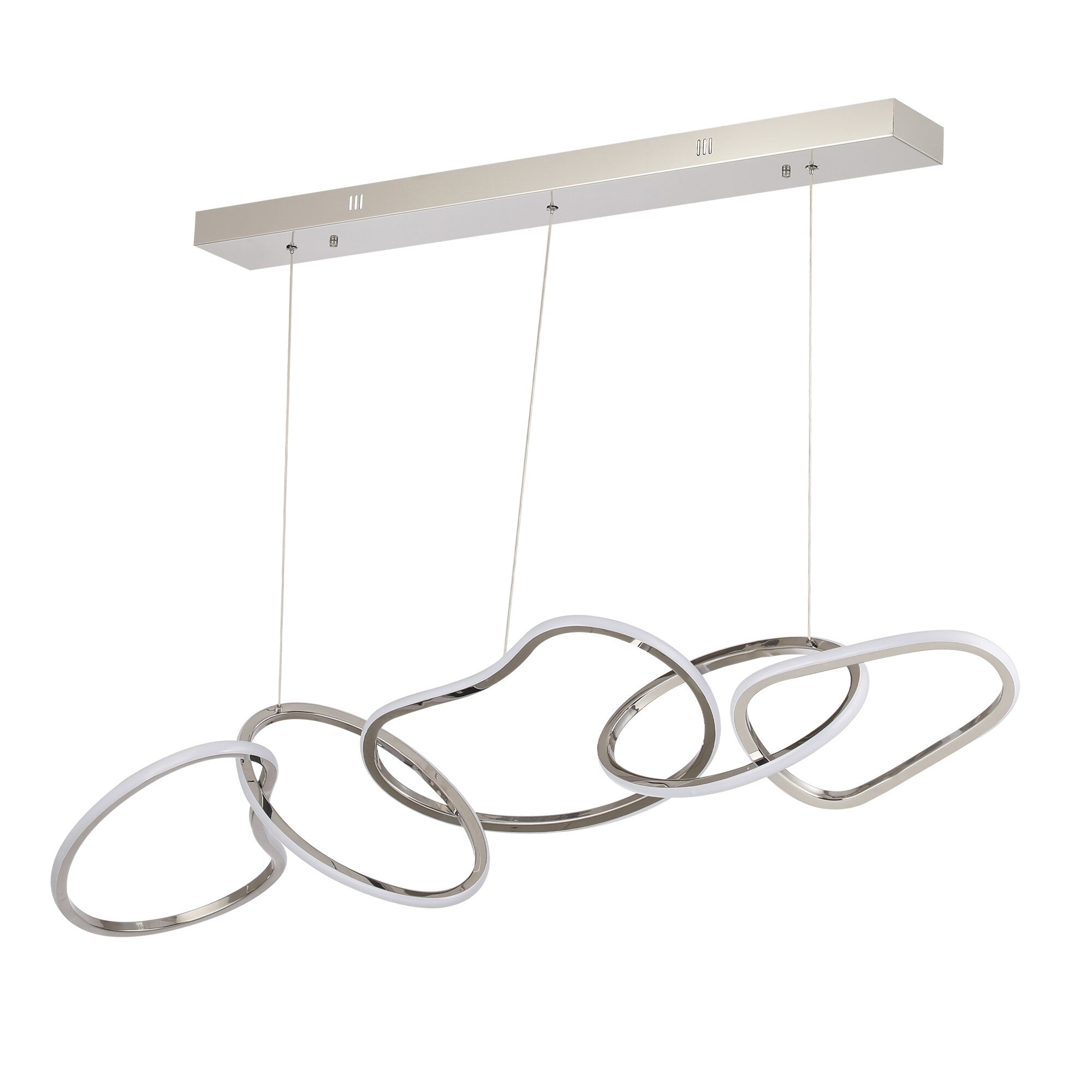 Lampadario a LED in acciaio inossidabile di lusso nordico con luci a sospensione per sala da pranzo