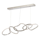 Lampadario a LED in acciaio inossidabile di lusso nordico con luci a sospensione per sala da pranzo