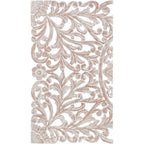 Norma Floral, arte murale in legno naturale intagliato a mano, 48x28 pollici, 3 pannelli