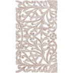 Norma Floral, arte murale in legno naturale intagliato a mano, 48x28 pollici, 3 pannelli