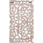 Norma Floral, arte murale in legno naturale intagliato a mano, 48x28 pollici, 3 pannelli