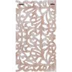 Norma Floral, arte murale in legno naturale intagliato a mano, 48x28 pollici, 3 pannelli