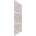 Norma Floral, arte murale in legno naturale intagliato a mano, 48x28 pollici, 3 pannelli