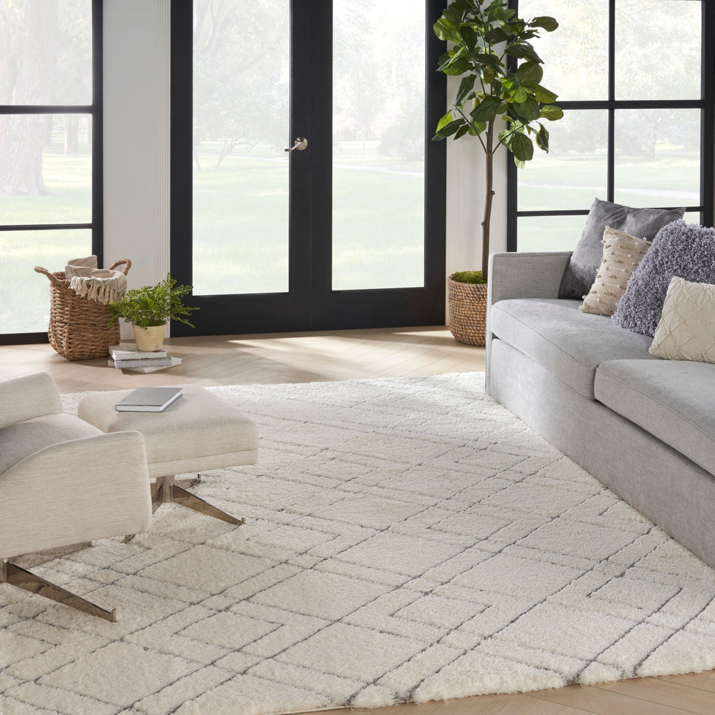 Tappeto geometrico astratto in pelo ultra morbido di Nourison, lussuoso
