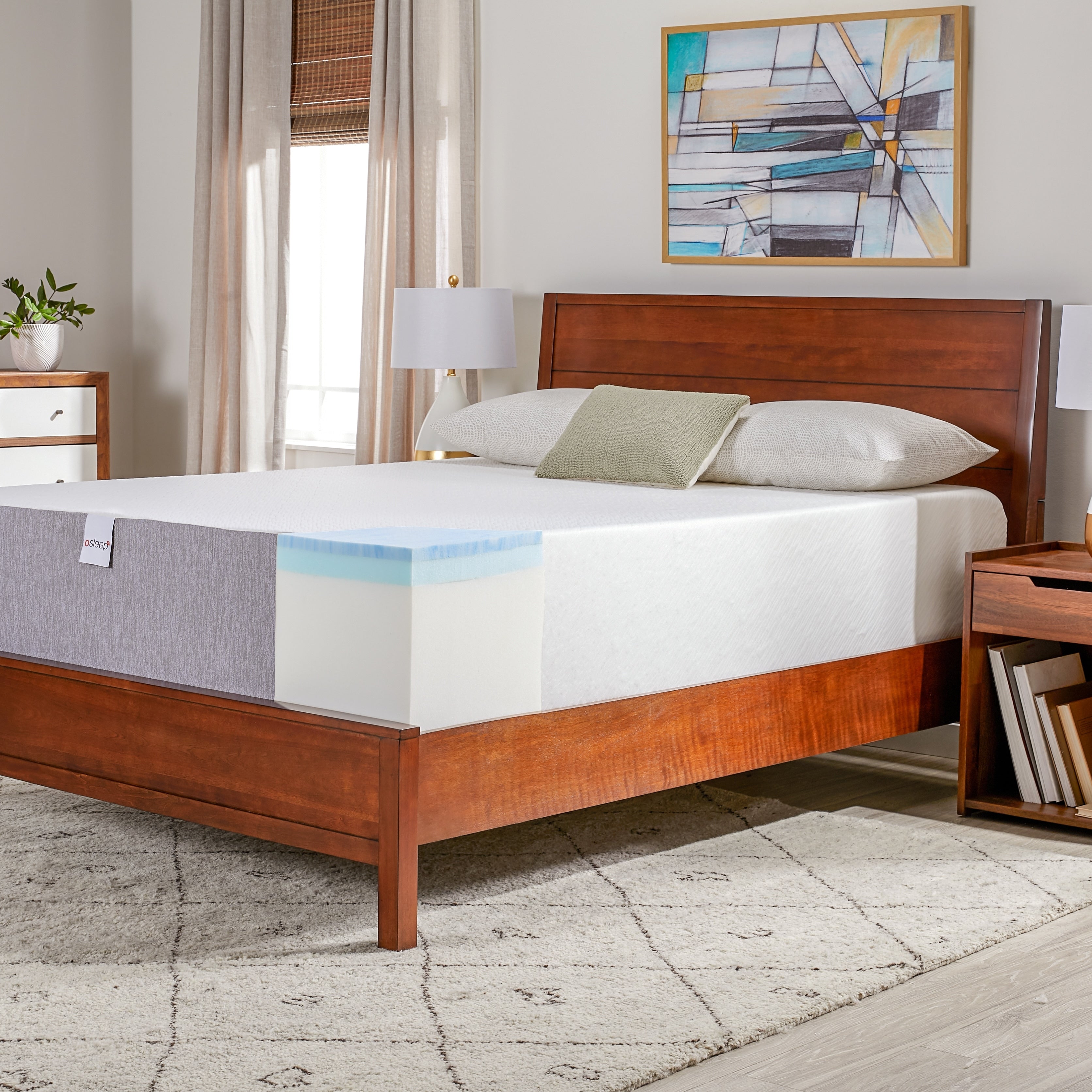 Seleziona il materasso in memory foam gel semirigido di lusso da 14 pollici