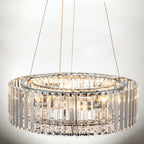 Lampadario moderno rotondo in cristallo OYIPRO da 6/8/12 luci a forma di tamburo per isola cucina