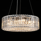 Lampadario moderno rotondo in cristallo OYIPRO da 6/8/12 luci a forma di tamburo per isola cucina