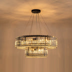 Lampadario moderno rotondo in cristallo OYIPRO da 6/8/12 luci a forma di tamburo per isola cucina