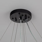 Lampadario moderno rotondo in cristallo OYIPRO da 6/8/12 luci a forma di tamburo per isola cucina