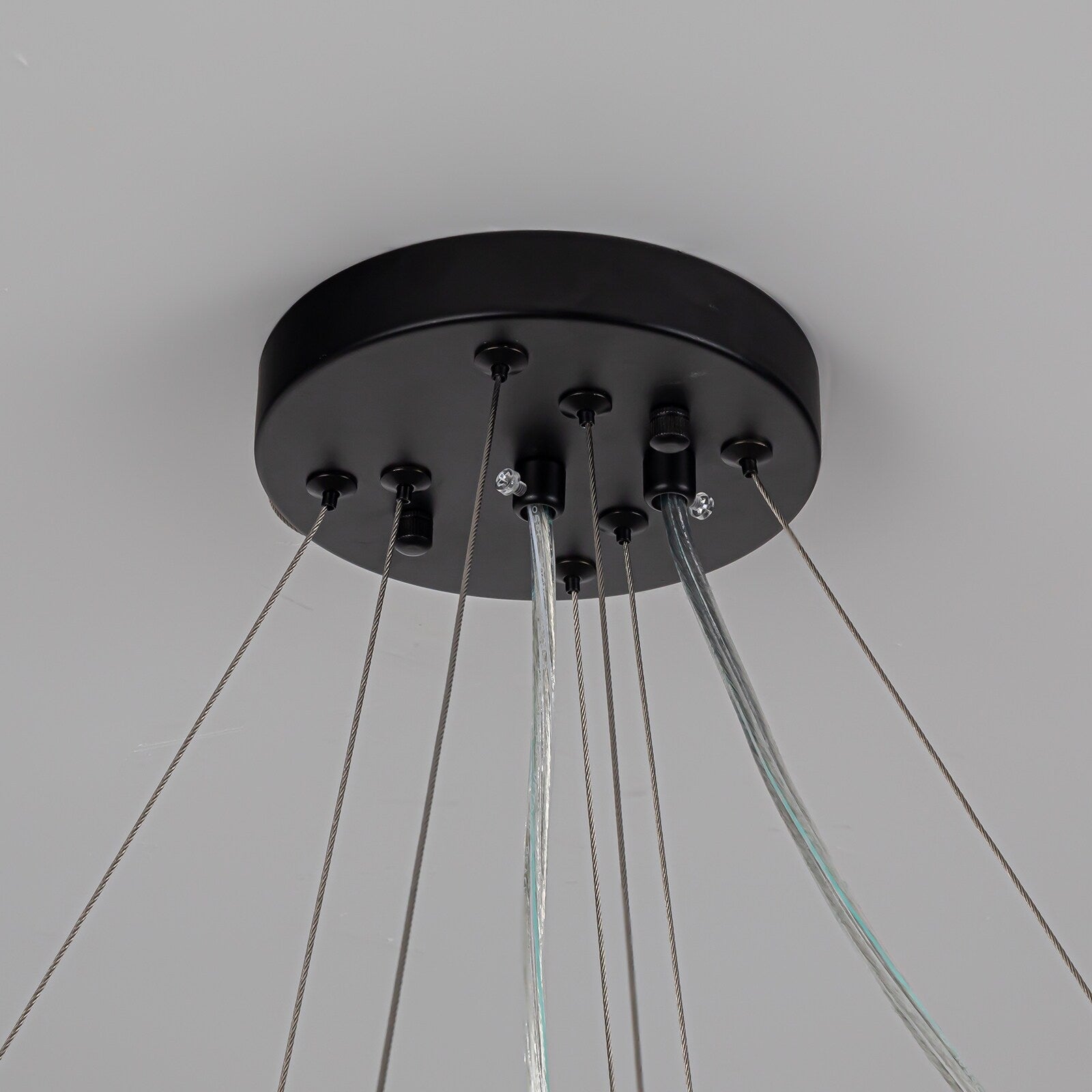 Lampadario moderno rotondo in cristallo OYIPRO da 6/8/12 luci a forma di tamburo per isola cucina