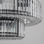 Lampadario moderno rotondo in cristallo OYIPRO da 6/8/12 luci a forma di tamburo per isola cucina