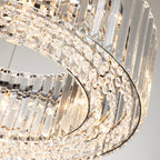 Lampadario moderno rotondo in cristallo OYIPRO da 6/8/12 luci a forma di tamburo per isola cucina