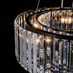 Lampadario moderno rotondo in cristallo OYIPRO da 6/8/12 luci a forma di tamburo per isola cucina