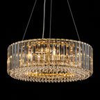Lampadario moderno rotondo in cristallo OYIPRO da 6/8/12 luci a forma di tamburo per isola cucina