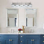 Ora Modern, lampade da bagno in cristallo dimmerabili sopra lo specchio, luci glamour per il bagno